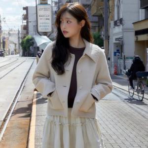 스타필드 고양_니트 카라 숏코트_RMJHF4VR17