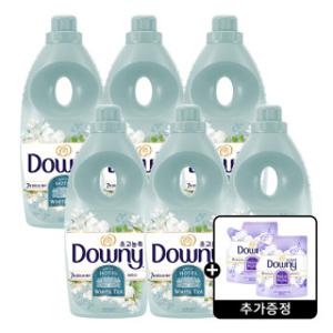(HOT특가딜) 다우니 섬유유연제 화이트티 1L 6개 +다우니 화이트 머스크 200mL 2개