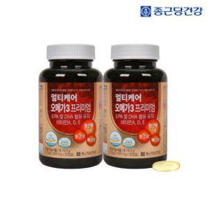 종근당건강 멀티케어 오메가3 프리미엄 6개월분 (90캡슐x2박스)비타민A 비타민D 비타민E 항산화 혈행 눈건강