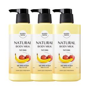 해피바스 정말 촉촉한 바디밀크 로션 400g 3개