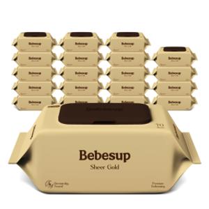 베베숲 시어골드 70매 캡 20팩 75gsm 고평량 아기물티슈