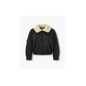 톰보이 카라배색 패딩 신세틱 레더 점퍼 (9164461881Z1)