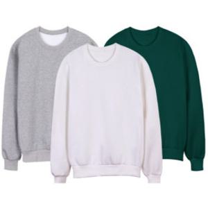 고퀄리티 국내생산 빅사이즈 기모 무지 맨투맨 M 3XL 10컬러 오버핏 국내자체생산 남여공용 단체티