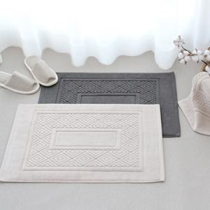 (1+1+미끄럼방지매트증정) 최고급 클래식 호텔 욕실 발매트 2장세트 / 화장실 면 발수건 타올 욕실매트