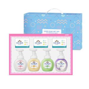아이깨끗해 핸드워시 선물세트 용기 250ml 4종+비누 3개