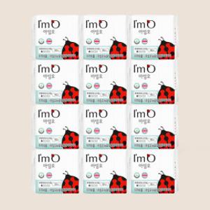 1년 세트 아임오 뉴 유기농 팬티라이너 일반 롱 생리대 12팩