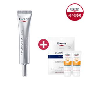 유세린 하이알루론 3X 아이크림 15ml (증)마스크팩 1매+선크림 5ml 2개