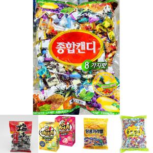 양구식품 종합 사탕 개별포장 700g X 6/대용량/디저트/과일맛/누룽지맛/박하/커피/모듬캔디/혼합캔디