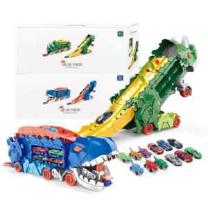 플레이맥스 와구와구 공룡 슈팅 카캐리어 미니카 12종 세트 공룡자동차 트럭자동차 미니카12종포함 최다구성