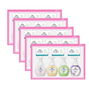아이깨끗해 핸드워시 선물세트 용기 250ml 4종+비누 3개 X 5세트