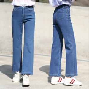 동대문스타일 여성청바지 와이드데님 노멀워싱 뒷밴딩 스판 세미와이드 데님팬츠 SW237
