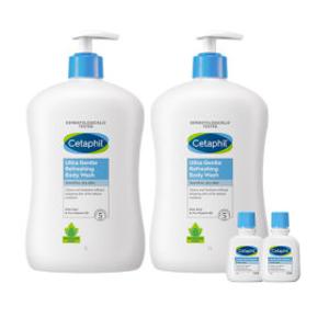 세타필 젠틀 바디워시 리프레싱 1000ml 2개 + 세타필 미니어쳐 클렌져 29ml 2개 증정