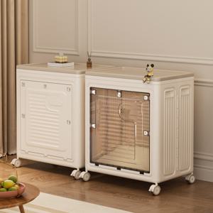 청소앤 150L 접이식 대용량 척척박스 전명투명창 이불정리함