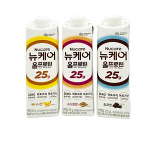 뉴케어 올프로틴 245ml x 24개 고소한맛 초코맛 바나나맛 선택 락토프리 아르기닌 당류 제로