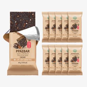10+10 유통기한임박 저당 단백질바 빼바 소프트 크런치 프로틴바 카카오 40g (낱개)