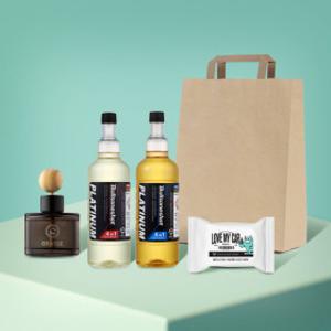 단독]불스원샷 엔진관리세트(불스원샷 플래티넘 5IN1 2개+그라스디퓨저 방향제+쓰레기봉투)