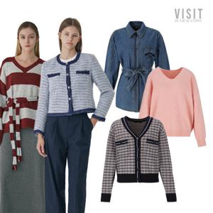 (무배+15+10%쿠폰) 비지트인뉴욕 시즌오프 + 신상오픈 니트/가디건/코트 외 최대할인86%