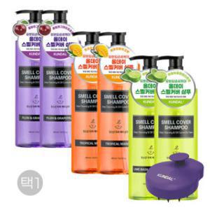 쿤달 올데이 스멜커버 청소년샴푸 3종 400ml 2개 / 정수리냄새 유분제거 + 샴퓨브러쉬 증정
