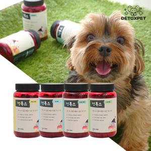 멍톡스 강아지 데일리 영양제 대용량 3개월 300g 4종(폴짝 튼튼 초롱 보들) 100%국내산