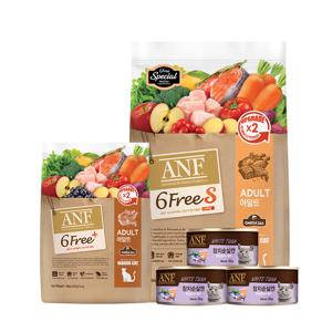 (연휴에도당일출고) ANF 고양이 사료 식스프리 어덜트 8.4kg(에스6.8kg+플러스1.6kg) 참치순살 캔 3개 증정