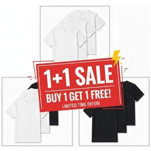 (롯데백화점)공용 코튼 반팔티 3PACK (EPG5TR3477) (1+1)