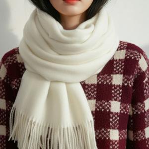 1+1 캐시미어 울 머플러 목도리 남성 여성 남자 여자 니트 숄 커플