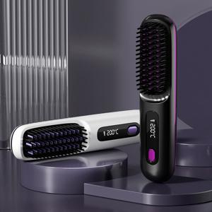 무선 빗고데기 미니 앞머리 뿌리볼륨 브러쉬 고데기 KC인증 파우치+집게핀2P+꼬리빗 증정