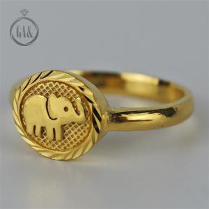 [가앤] 24k순금 동물 코끼리 코인 반지 3.75g