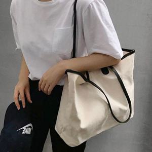 캔버스 여성숄더가방 내부포켓내장 데일리 에코백