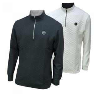 [디블록스] 남성 겨울 리치패턴 골프 기모티