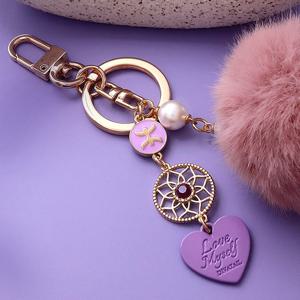 [선물포장] 탄생석 드림캐처 별자리 폼폼 키링 (4컬러)
