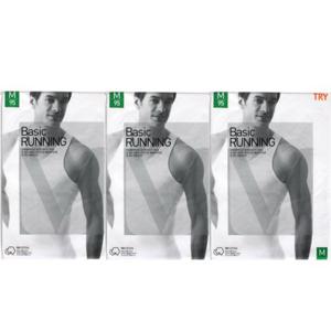 [TRY]남성 베이직 민소매런닝3매 백색런닝 화이트 면100