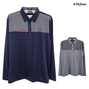 SMJ1265 남성 긴팔 카라티 스판 중년 남성 긴팔티 봄 가을