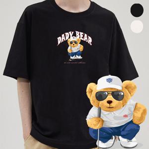 [밴웍스]DADY BEAR  오버핏 반팔 티셔츠 (VNDTS208) 2칼라