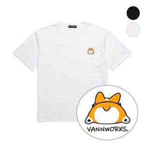 [밴웍스]웰시코기 버트  오버핏 반팔 티셔츠 (VNDTS213) 2칼라