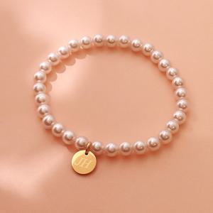 [각인팔찌] 각인 진주 팔찌