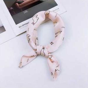 여성스러운st 미니 쁘띠 실크 스카프 선택 핑크알파카