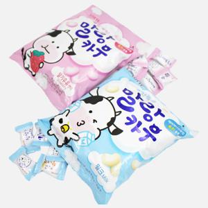 롯데제과 말랑카우 대용량 158g (밀크3개+딸기우유3개) 총6개