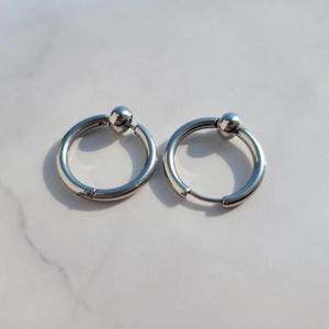 [노블른] 써지컬스틸 볼 남자 귀걸이