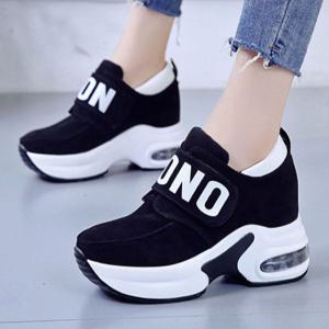 여성 8cm 속굽 에어쿠션 키높이운동화 하이탑