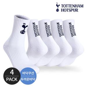 토트넘 쿠션 스탠다드 컴포트핏 중목양말 4P_WH