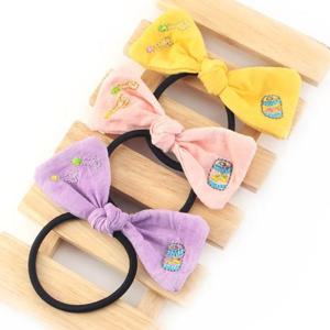 [아랑로랑] 자수스퀘어와이어리본 포니테일 헤어끈