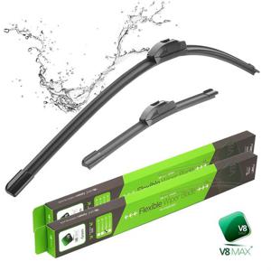 윈도브러쉬 V8MAX 자동차 와이퍼 플랫 2개 세트 FWAP01