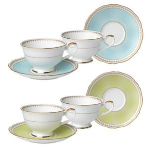 [한국도자기]본차이나 로얄패일블루/로얄애플그린 2인 커피잔 세트 2(4)p