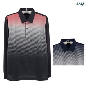 SMJ1293 남자 긴팔 카라티 스판 중년 남성 긴팔티 봄 가을