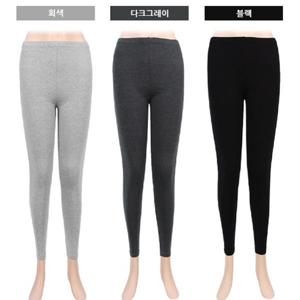 여성 고탄력 면 스판 무지 9부 타이즈 레깅스 WLS400