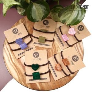 [KNOTXKNOT] 2p 컬러고운 데일리 아크릴 하트 스퀘어 머리끈