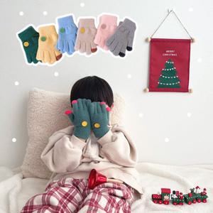 [조이멀티]데일리 파스텔 스마일 아동 손가락장갑 205042