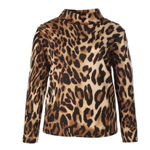 [몬테밀라노]물결 레오파드 반목티셔츠 XK212TT2515