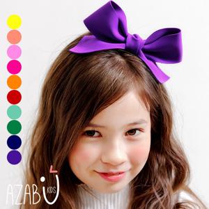 [아자브키즈] 엘빅 왕리본 헤어 핀 여아 아동 헤어 악세사리